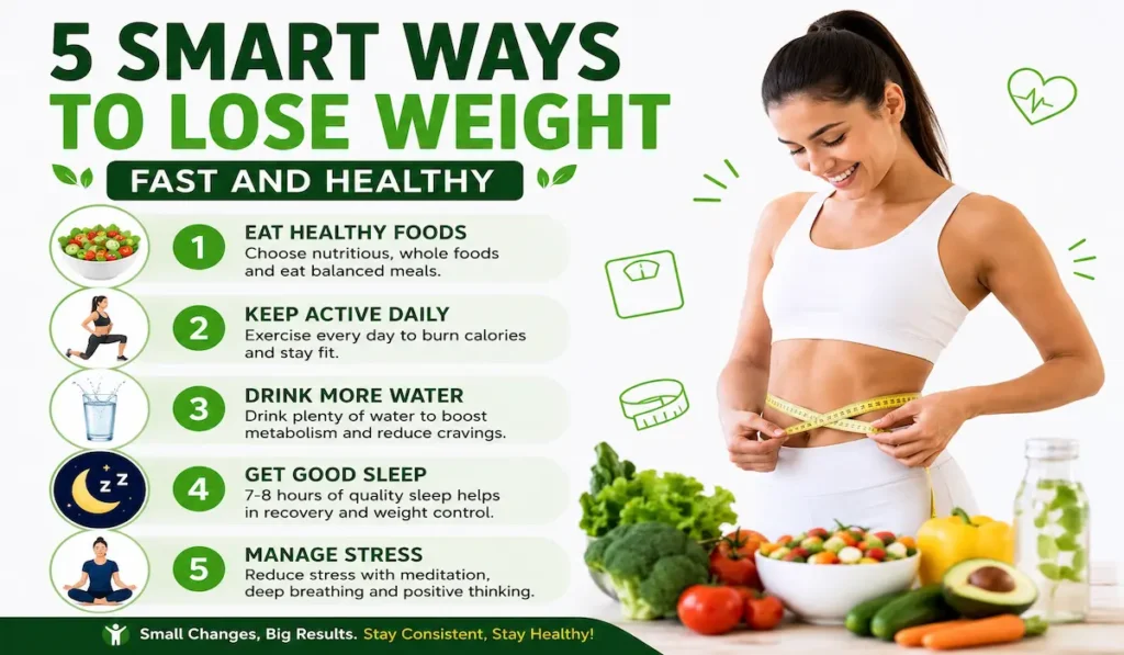 woman following healthy weight loss habits