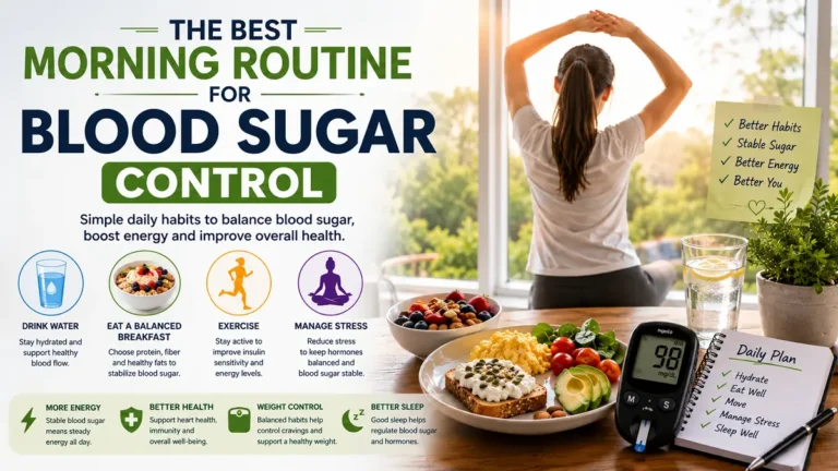 Best morning routine for blood sugar control and healthy living.