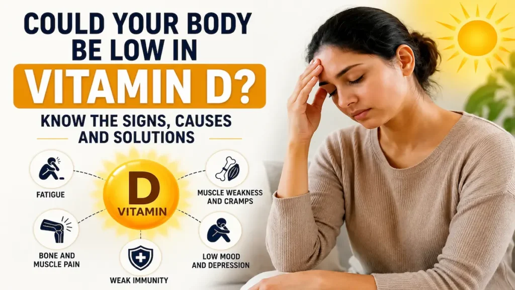 Woman feeling tired and weak due to Vitamin D Deficiency symptoms