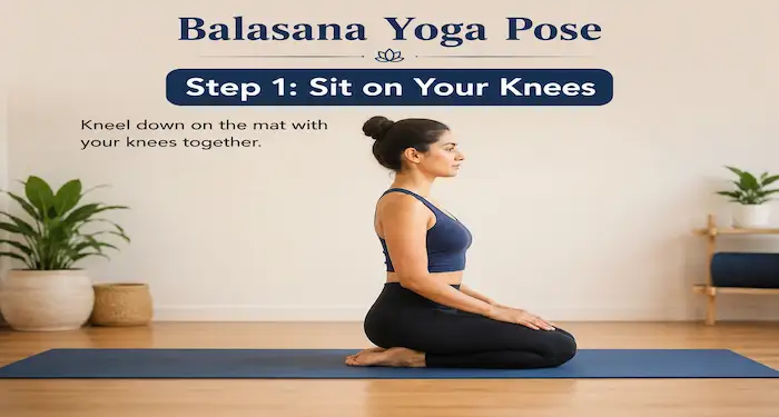 Step 1 Sit on Your Knees