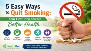 Person crushing cigarettes with hand showing 5 easy ways to quit smoking for better health and a smoke-free lifestyle