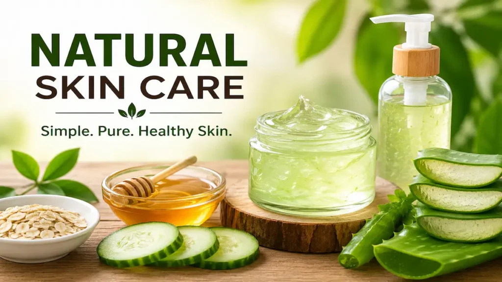 Natural Skin Care Secrets for Glowing Skin Natural Skin Care with Aloe Vera, Honey, Oatmeal, and Cucumber for Healthy Glowing Skin