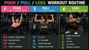 Female Push Pull Legs Workout Routine for Strength Training and Muscle Growth