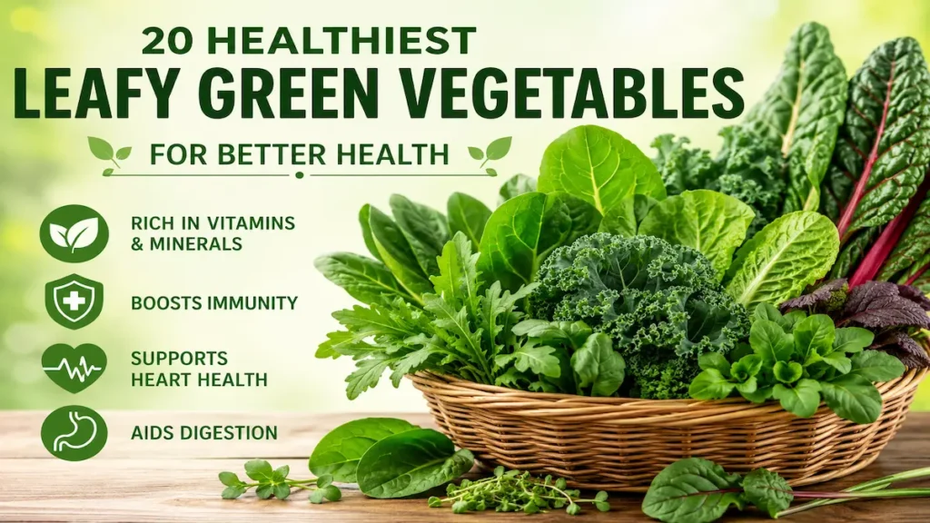 20 Healthiest Leafy Green Vegetables for Better Health Healthiest Leafy Green Vegetables for a healthy diet and better nutrition.