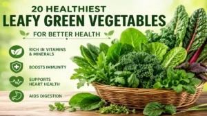20 Healthiest Leafy Green Vegetables for Better Health Healthiest Leafy Green Vegetables for a healthy diet and better nutrition.