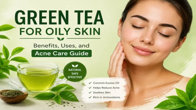 Green Tea for Oily Skin showing natural skincare benefits for oily and acne-prone skin