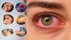 Pink Eye Symptoms Causes and Treatment Pink eye symptoms showing a red irritated eye with common causes and prevention tips.